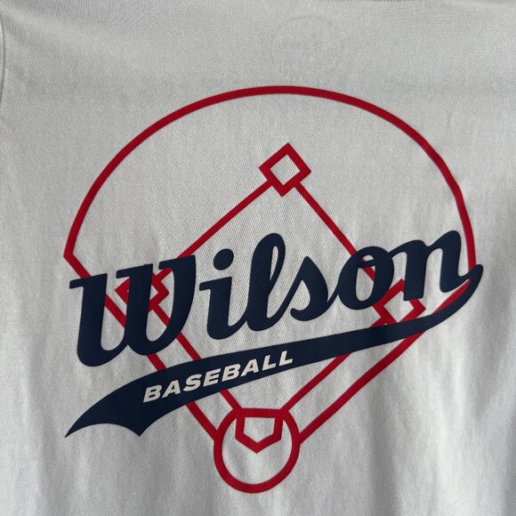 Set of 2 - Wilson Navy and White Baseball youth Tshirt Medium - 370 - Picture 3 of 8